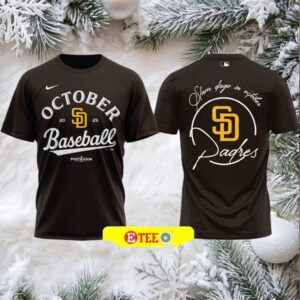2025 MLB Postseason Slam San Diego Padres October 2 sided t shirt