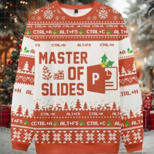 2025 Master Of Slides Powerpoint Ugly Christmas Sweater