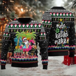 2025 Mele Kalikimaka Santa Claus Ugly Christmas Sweater