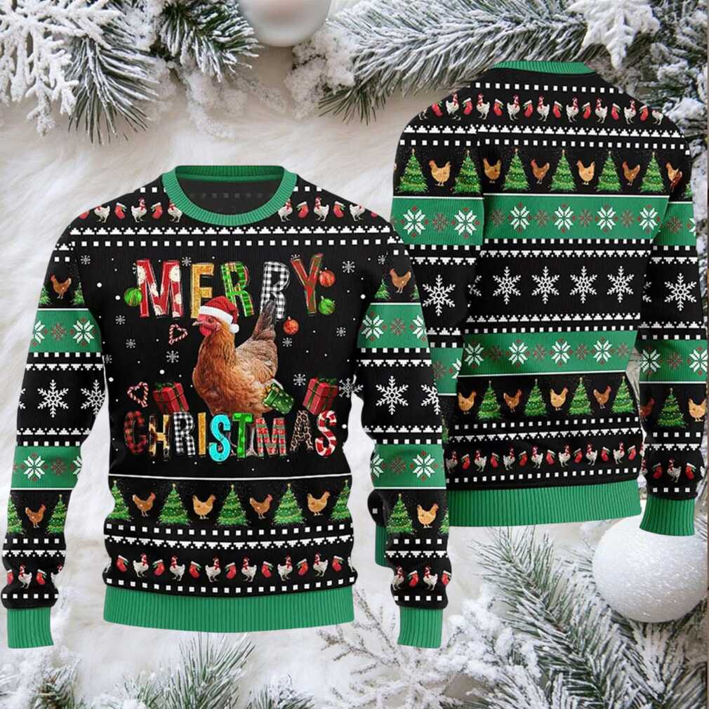 2025 Merry Christmas Chicken Ugly Christmas Sweater 2025 Merry Christmas Chicken Ugly Christmas Sweater