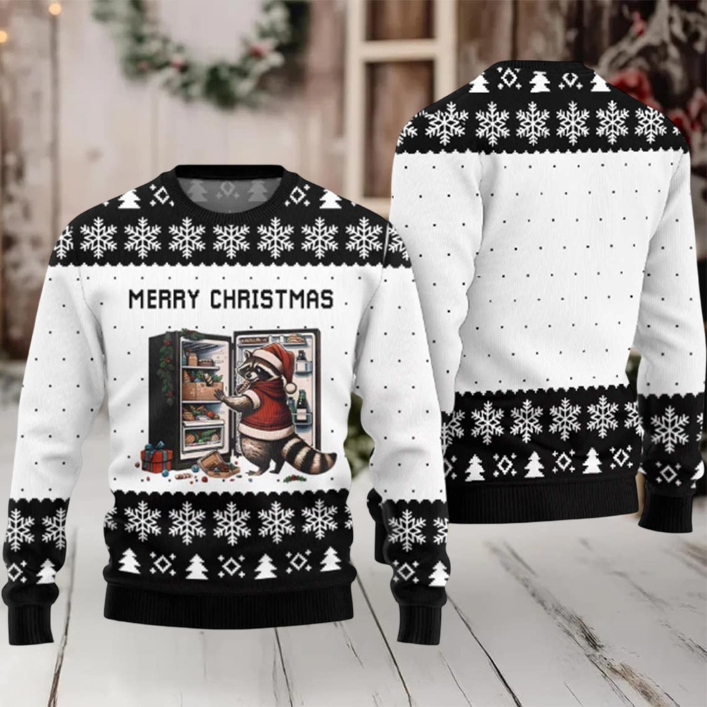 2025 Merry Christmas Raccoon Ugly Christmas Sweater 2025 Merry Christmas Raccoon Ugly Christmas Sweater