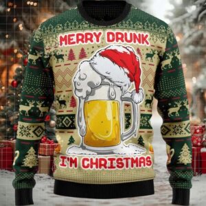 2025 Merry Drunk I’m Christmas Ugly Sweater 2025 Merry Drunk I’m Christmas Ugly Sweater