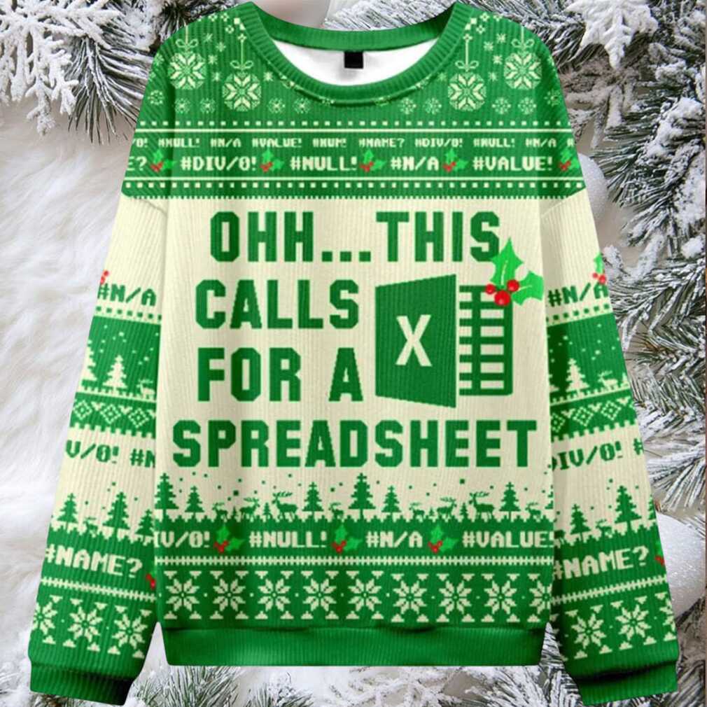2025 Ohh This Calls For A Spreadsheet Christmas Ugly Sweater