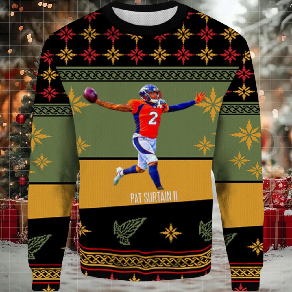 2025 Pat Surtain II Denver Broncos Ugly Christmas Sweater
