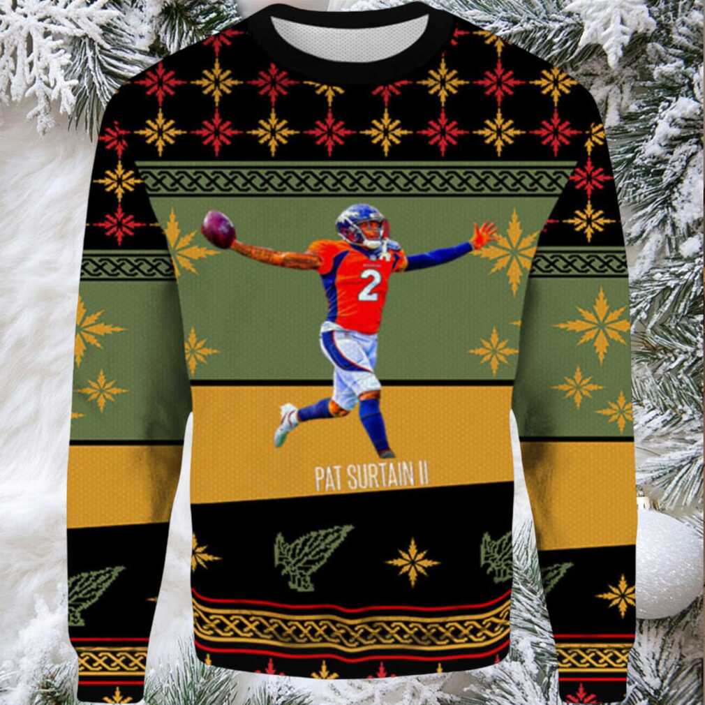 2025 Pat Surtain II Denver Broncos Ugly Christmas Sweater