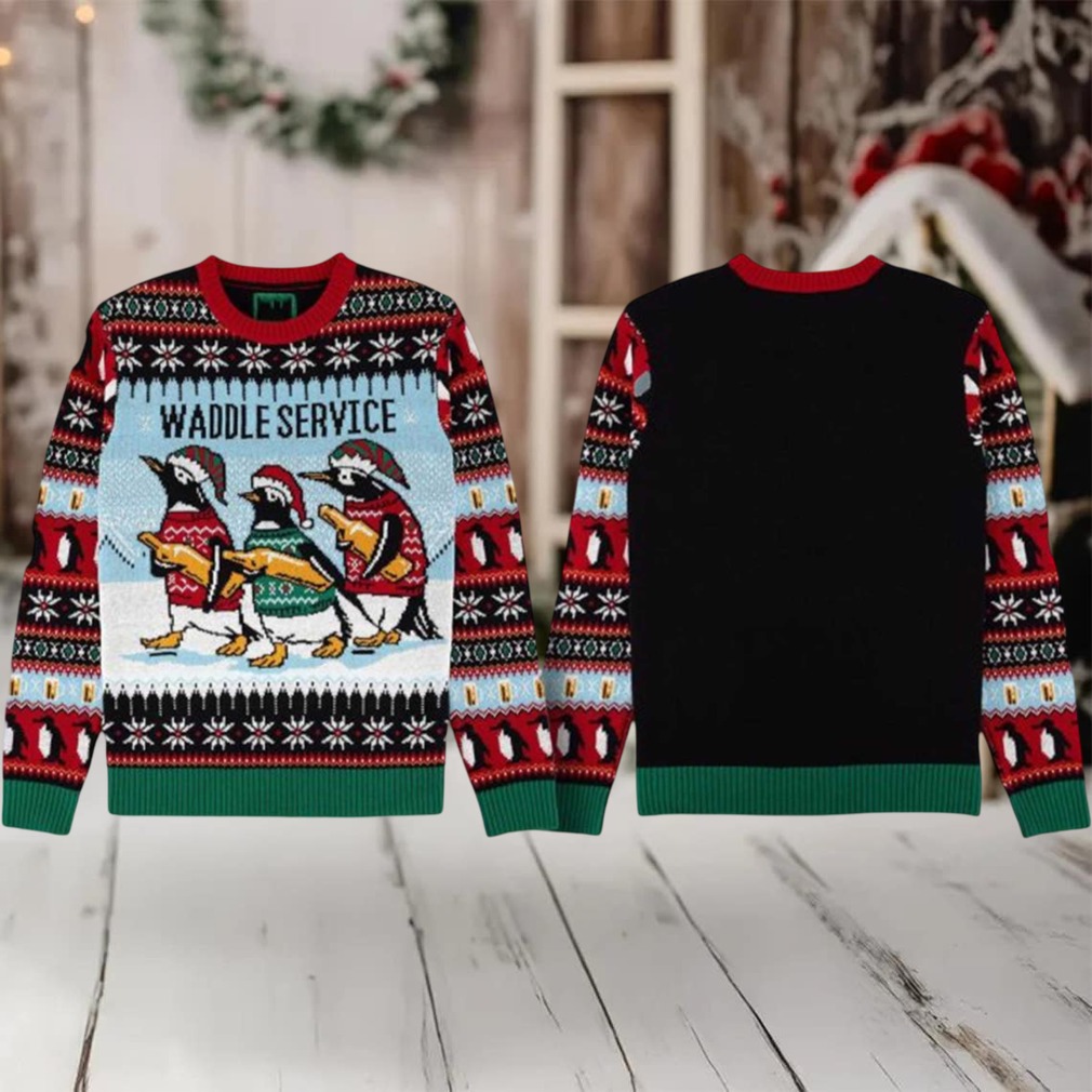 2025 Penguin Waddle Service Christmas Ugly Sweater 2025 Penguin Waddle Service Christmas Ugly Sweater