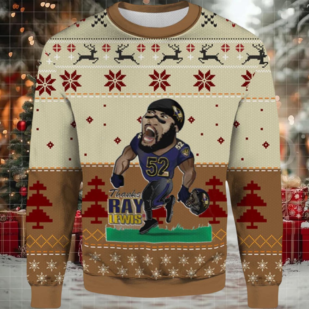2025 Ray Lewis Baltimore Ravens Ugly Christmas Sweater 2025 Ray Lewis Baltimore Ravens Ugly Christmas Sweater