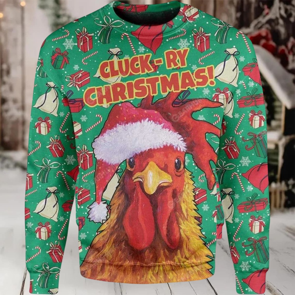 2025 Rooster Chicken Santa Christmas Ugly Sweater 2025 Rooster Chicken Santa Christmas Ugly Sweater