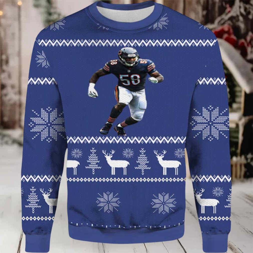 2025 Roquan Smith Chicago Bears Ugly Christmas Sweater 2025 Roquan Smith Chicago Bears Ugly Christmas Sweater