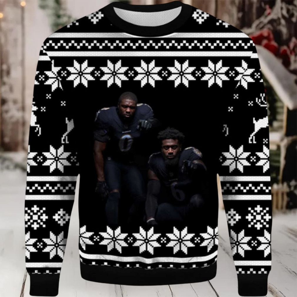2025 Roquan Smith and Patrick Queen Ravens Ugly Christmas Sweater 2025 Roquan Smith and Patrick Queen Ravens Ugly Christmas Sweater