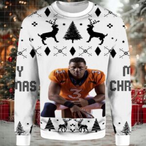 2025 Russell Wilson Denver Broncos Ugly Christmas Sweater