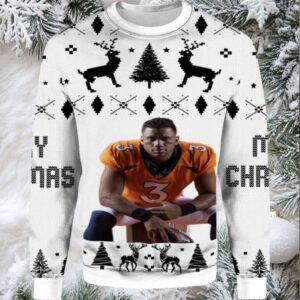 2025 Russell Wilson Denver Broncos Ugly Christmas Sweater