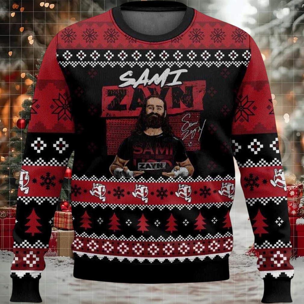 2025 Sami Zayn Christmas Ugly Sweater 2025 Sami Zayn Christmas Ugly Sweater
