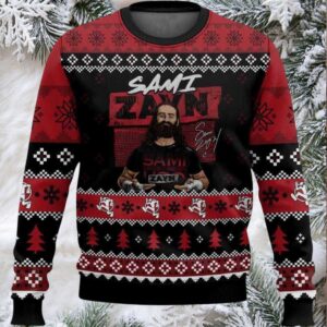 2025 Sami Zayn Christmas Ugly Sweater