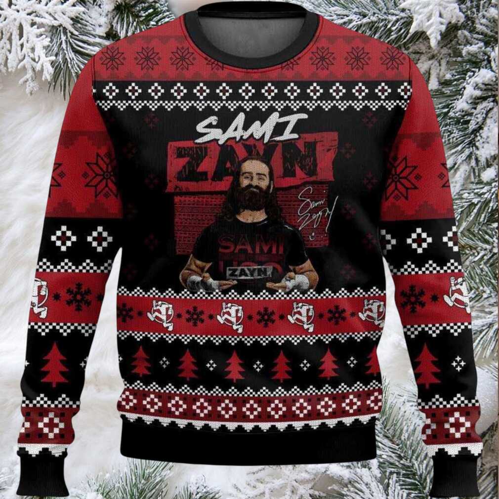 2025 Sami Zayn Christmas Ugly Sweater 2025 Sami Zayn Christmas Ugly Sweater