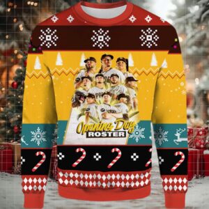 2025 San Diego Padres Opening Day Roster Ugly Christmas Sweater 2025 San Diego Padres Opening Day Roster Ugly Christmas Sweater