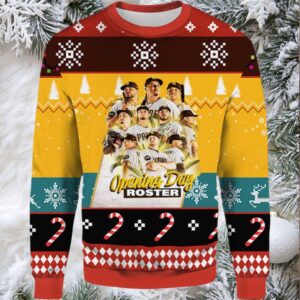 2025 San Diego Padres Opening Day Roster Ugly Christmas Sweater