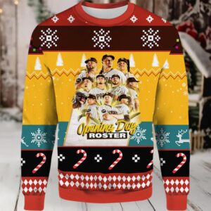 2025 San Diego Padres Opening Day Roster Ugly Christmas Sweater