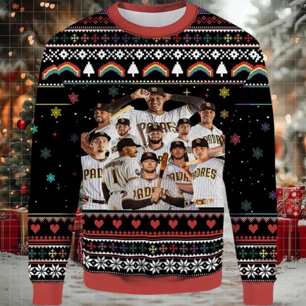 2025 San Diego Padres Team Roster Ugly Christmas Sweater