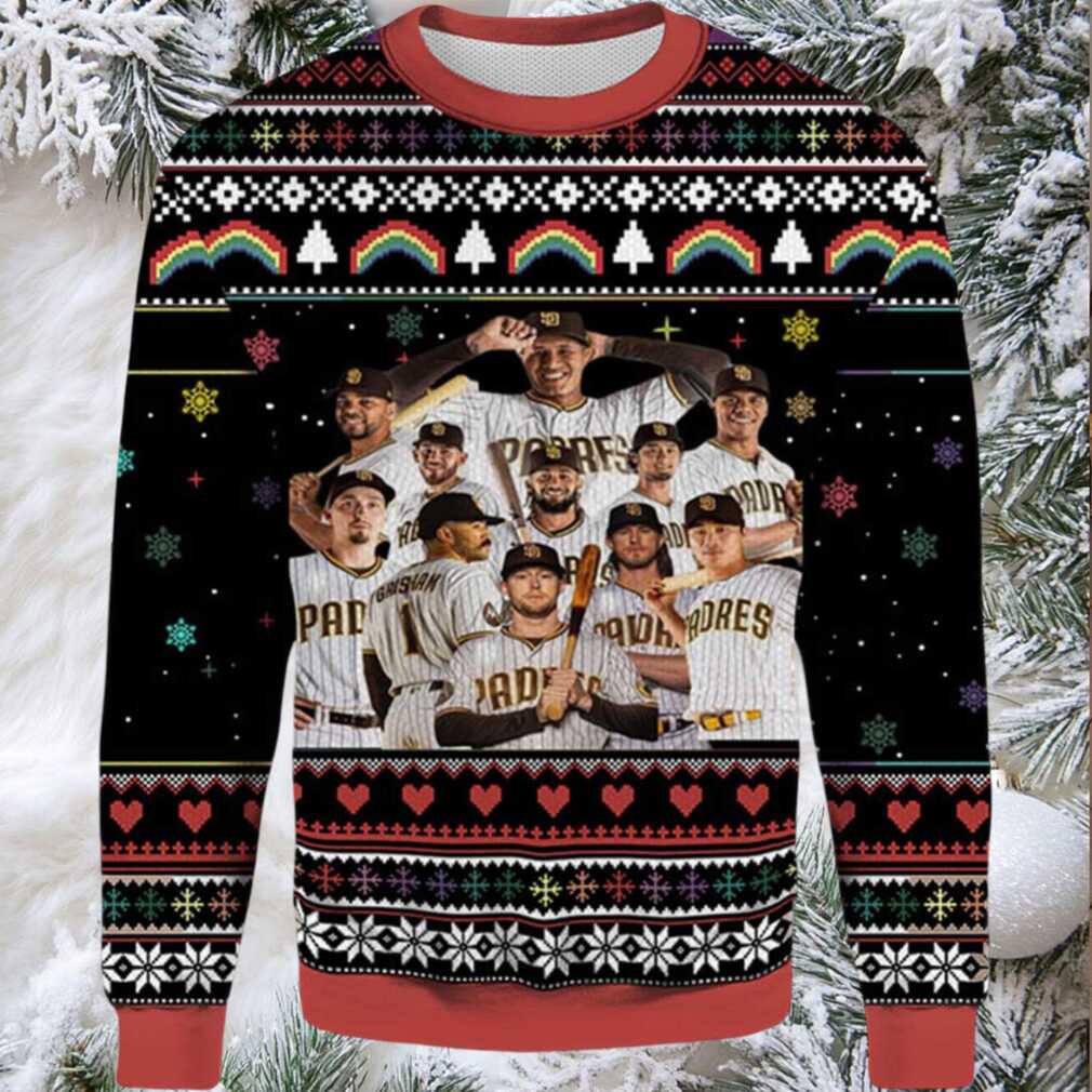 2025 San Diego Padres Team Roster Ugly Christmas Sweater