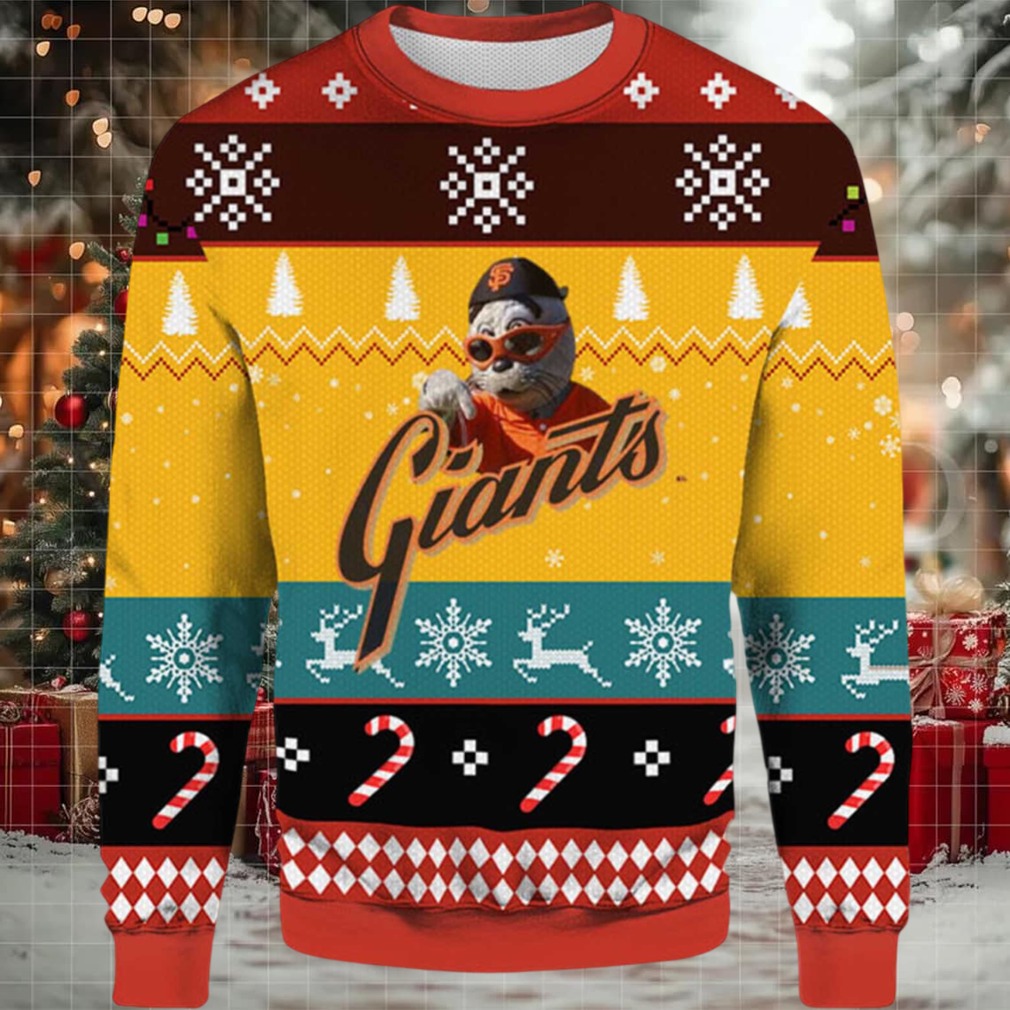 2025 San Francisco Giants Mascot Ugly Christmas Sweater 2025 San Francisco Giants Mascot Ugly Christmas Sweater