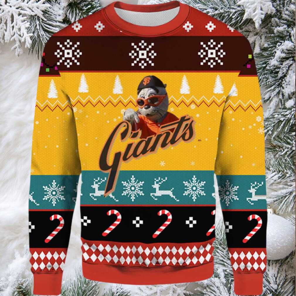 2025 San Francisco Giants Mascot Ugly Christmas Sweater 2025 San Francisco Giants Mascot Ugly Christmas Sweater