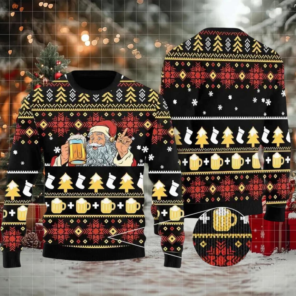 2025 Santa Beer Christmas Ugly Christmas Sweater