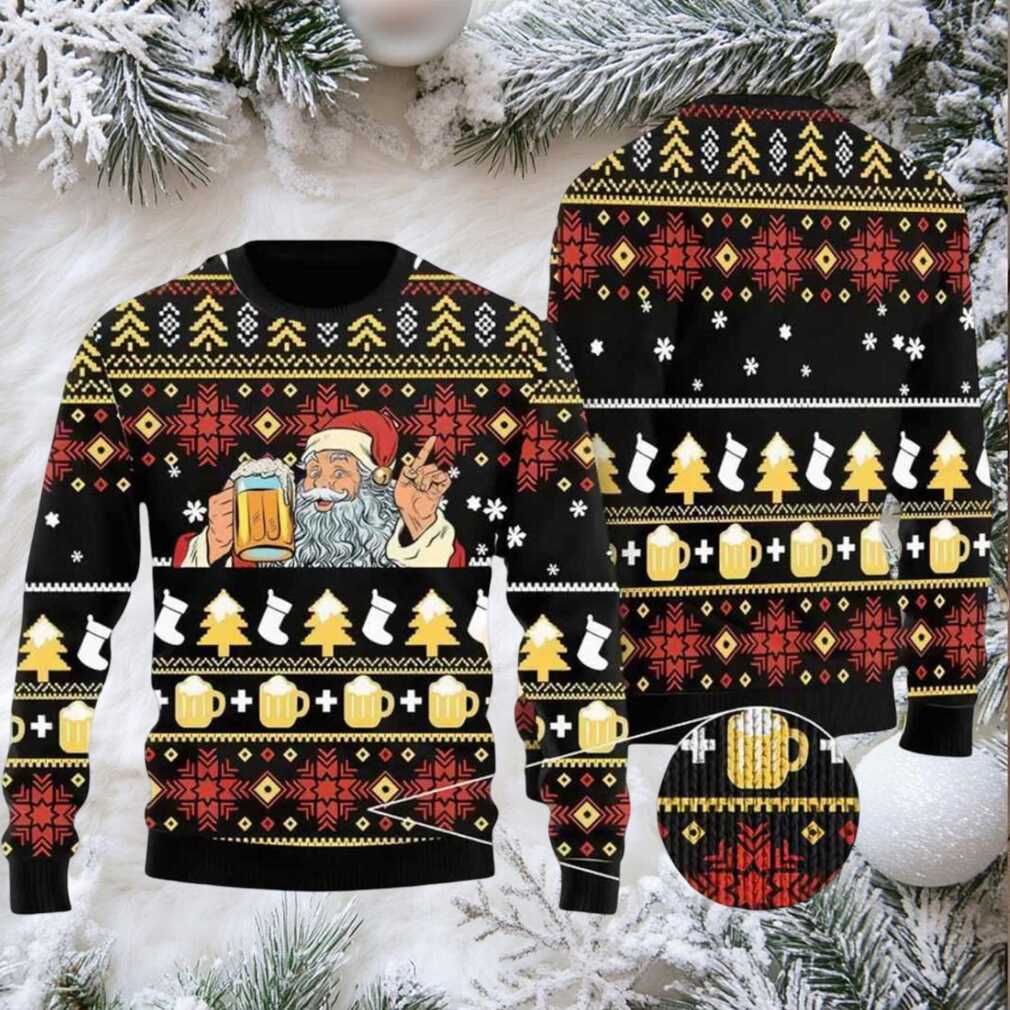 2025 Santa Beer Christmas Ugly Christmas Sweater