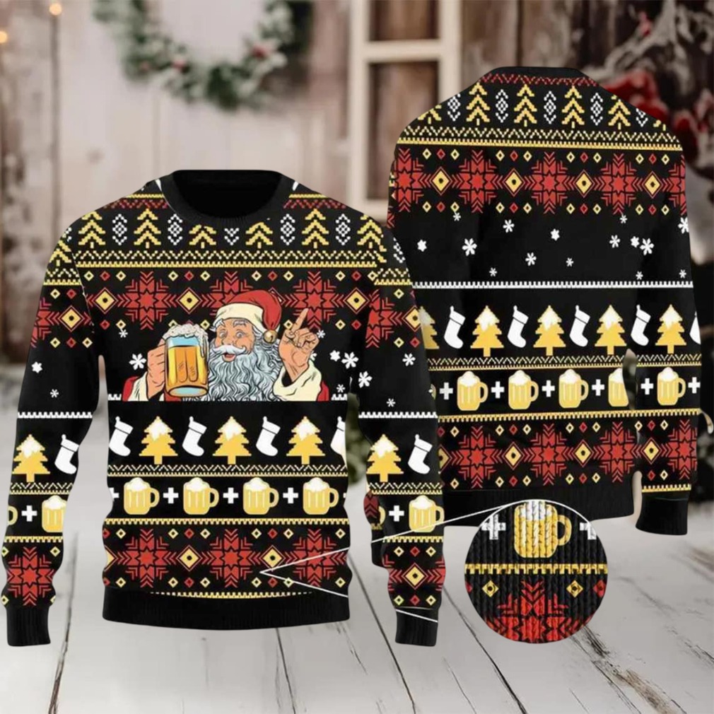 2025 Santa Beer Christmas Ugly Christmas Sweater 2025 Santa Beer Christmas Ugly Christmas Sweater