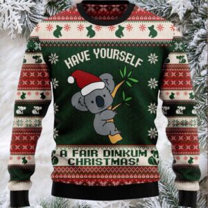 2025 Santa Koala Christmas Ugly Sweater