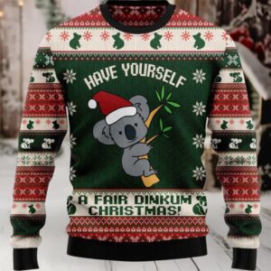 2025 Santa Koala Christmas Ugly Sweater