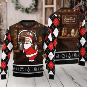 2025 Santa’s Snack Bar Christmas Ugly Sweater
