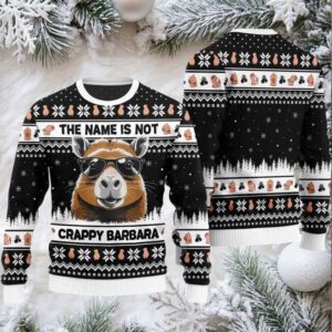 2025 The Name Is Not Capybara Ugly Christmas Sweater