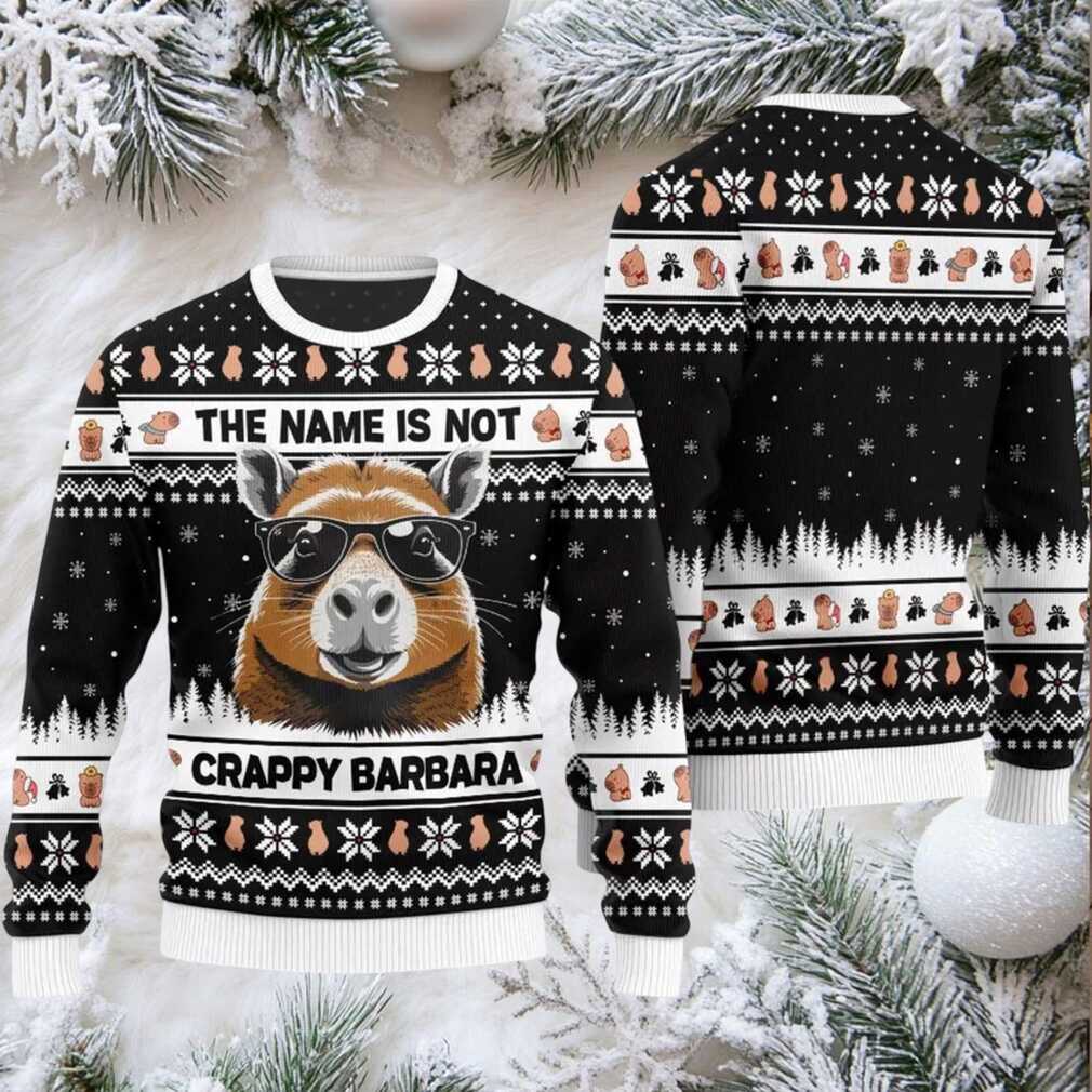 2025 The Name Is Not Capybara Ugly Christmas Sweater