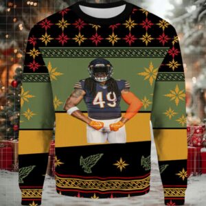 2025 Tremaine Edmunds Chicago Bears Ugly Christmas Sweater