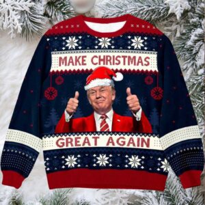 2025 Trump Maga Make Christmas Great Again Ugly Christmas Sweater