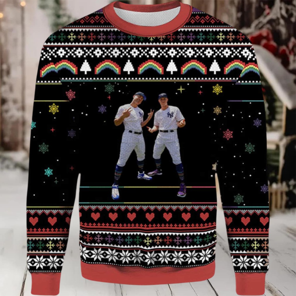 2025 Two Star Of New York Yankees Ugly Christmas Sweater 2025 Two Star Of New York Yankees Ugly Christmas Sweater