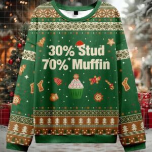 30％ Stud 70％ Muffin Ugly Christmas Sweater