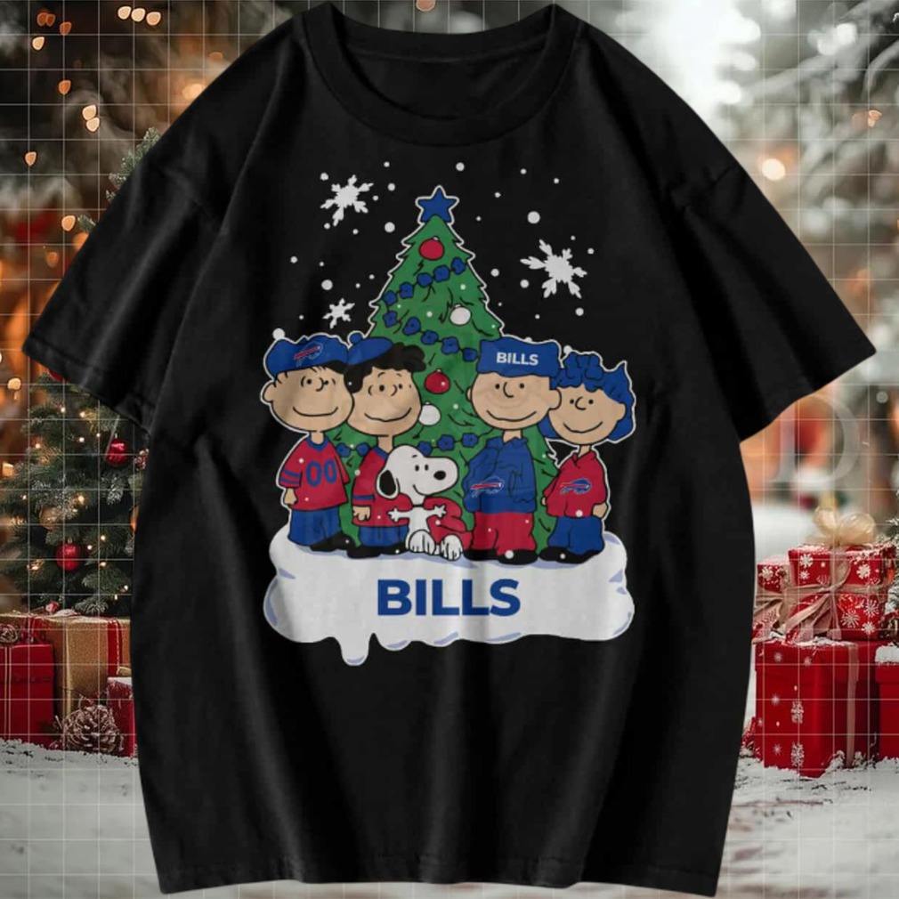 Peanuts Gang Buffalo Bills Christmas T Shirt Peanuts Gang Buffalo Bills Christmas T Shirt
