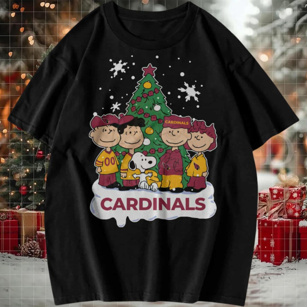Peanuts Gang Cardinals Christmas Tree T Shirt Peanuts Gang Cardinals Christmas Tree T Shirt