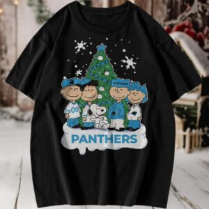 Snoopy and Friends Carolina Panthers Christmas Shirt