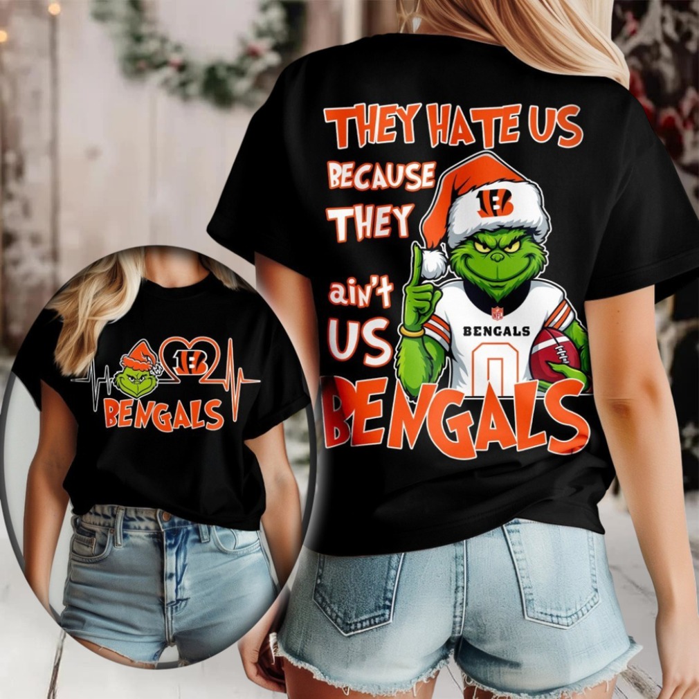 Cincinnati Bengals Grinch Santa They Hate Us Because They Ain’t Us Merry Christmas Shirt Cincinnati Bengals Grinch Santa They Hate Us Because They Ain’t Us Merry Christmas Shirt