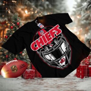 Kansas City Chiefs Team Logo T Shirt with Helmet Graphic