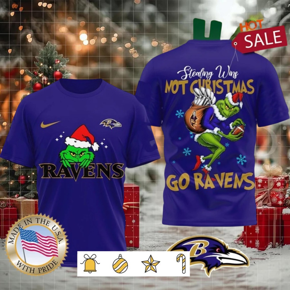 Baltimore Ravens NFL Grinch Dr. Seuss Stealing Wins Not Christmas Shirt