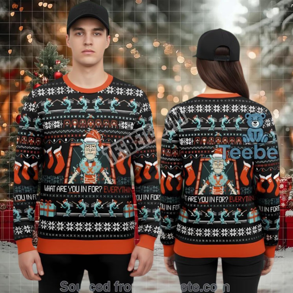 Rick And Morty Prison Rick Ugly Christmas Sweater Black Cheap Rick And Morty Prison Rick Ugly Christmas Sweater Black Cheap