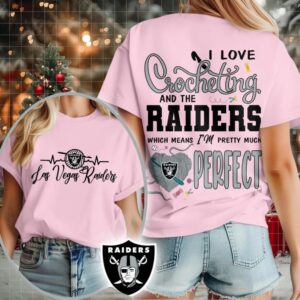 Las Vegas Raiders NFL I Love Crocheting And The Which Means I’m Pretty Much Perfect Shirt