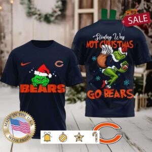 Chicago Bears NFL Grinch Dr. Seuss Stealing Wins Not Christmas Shirt