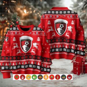 A.F.C. Bournemouth 2024 Christmas Ugly Sweater
