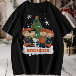 Denver Broncos x Peanuts Characters Merry Christmas Broncos Shirt