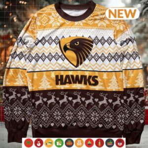 AFL Hawthorn Football Club Ugly Christmas Sweater